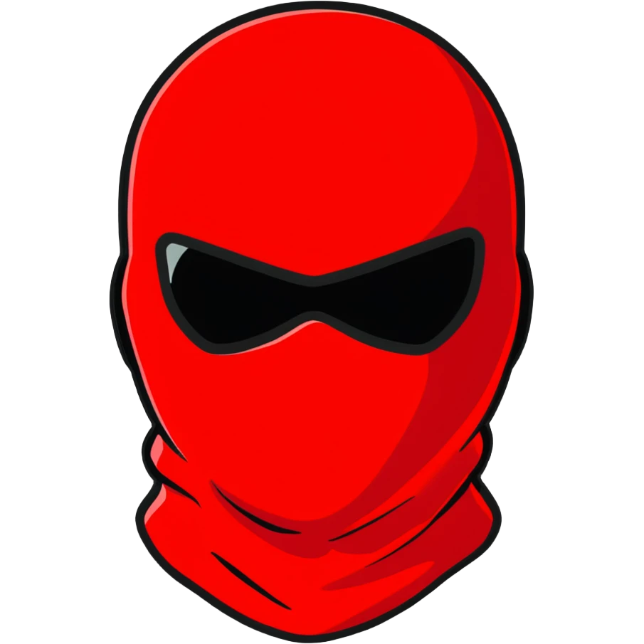 red ski mask emoji