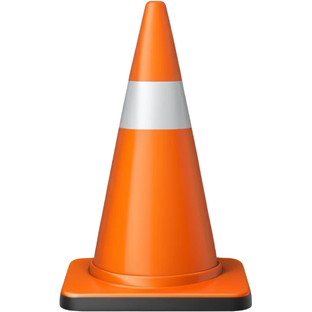 Warning Cone black emoji