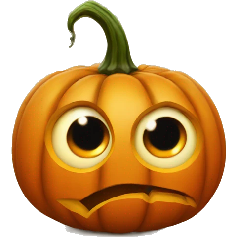 pumpkin with eyes emoji