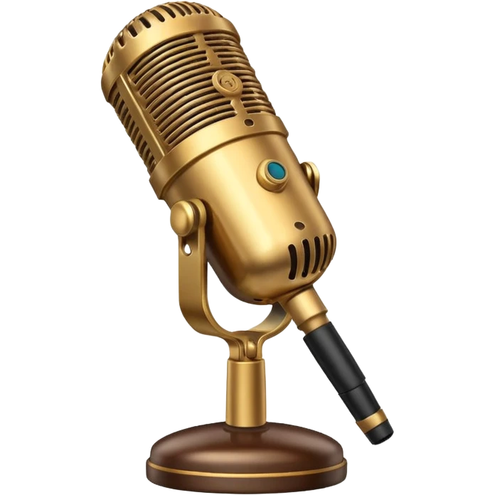 Vintage gold and brown Microphone emoji