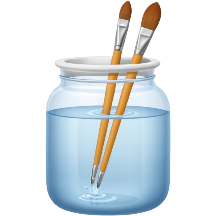 Water jar for brushes emoji
