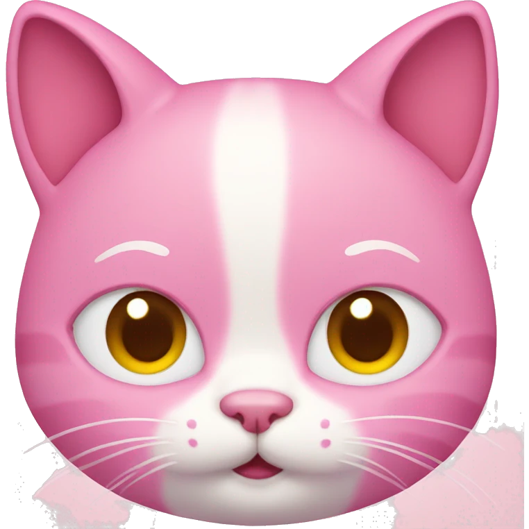 Pink cat face cute emoji