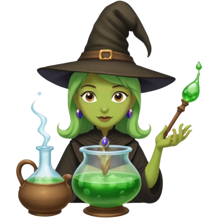 green witch cooking potion emoji