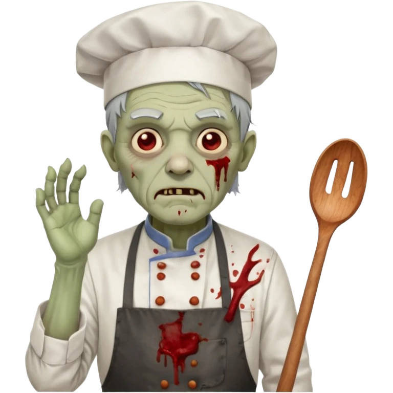 elderly  zombi man chef emoji