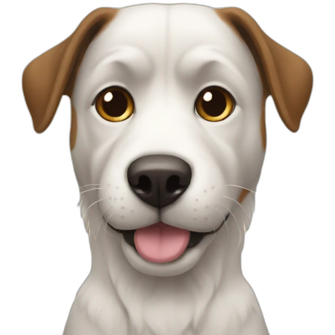 Chat sur un chien emoji