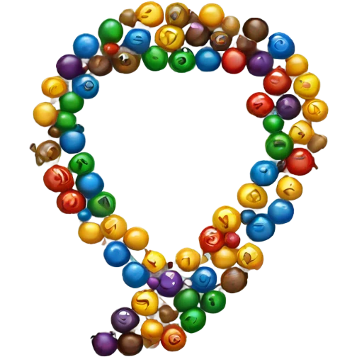 letter with beads emoji