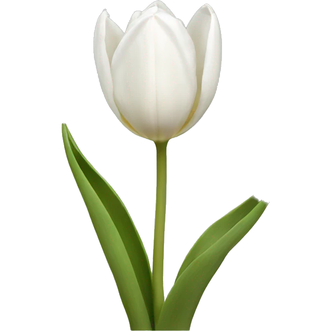 white tulips emoji