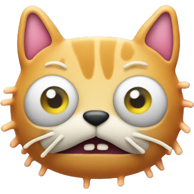 bacteria shaped like a  cat emoji