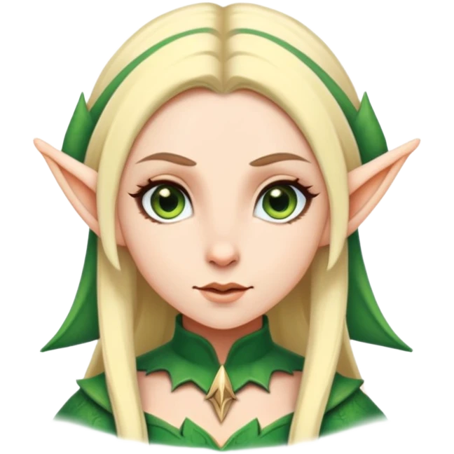 female elf with pointed ears emoji