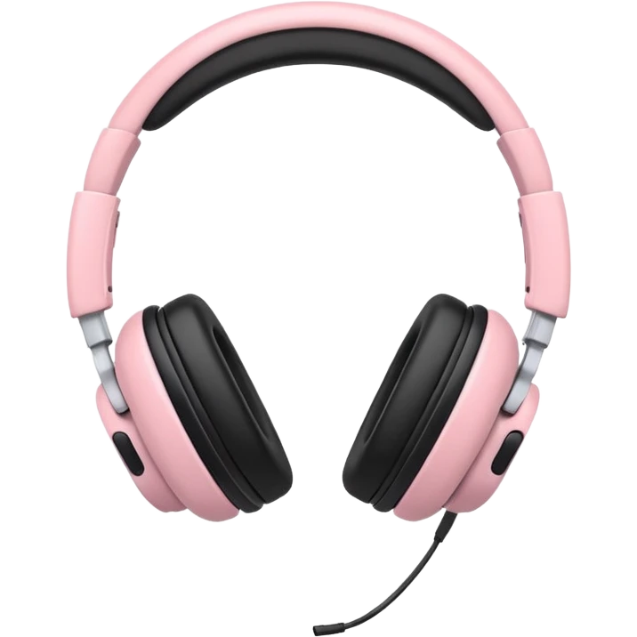pastel pink headphone with controller  emoji