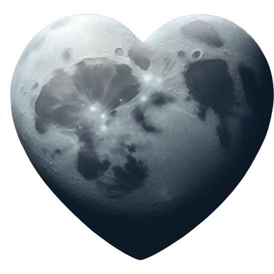 heart shaped moon emoji