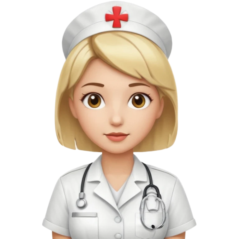 Sexy nurse blonde, wild short hair, Brown-blonde highlights 
 emoji