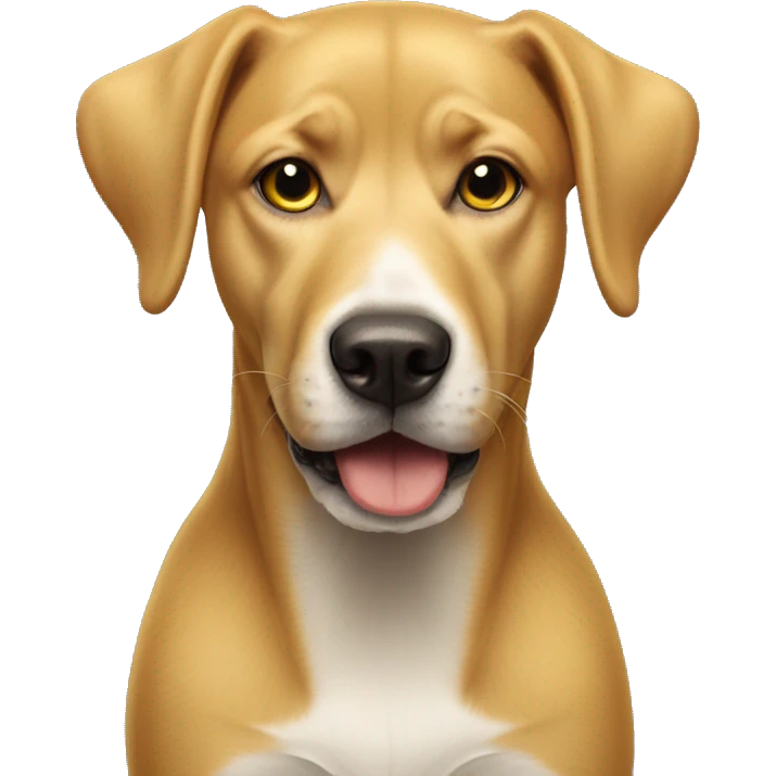 Dog with yellow bone in mouth emoji