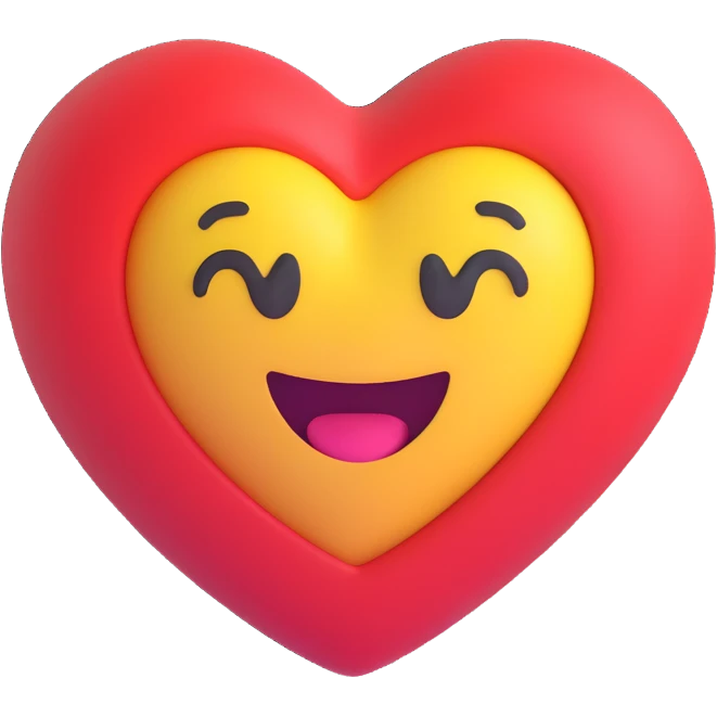 the concept of love, 3D emoji style emoji