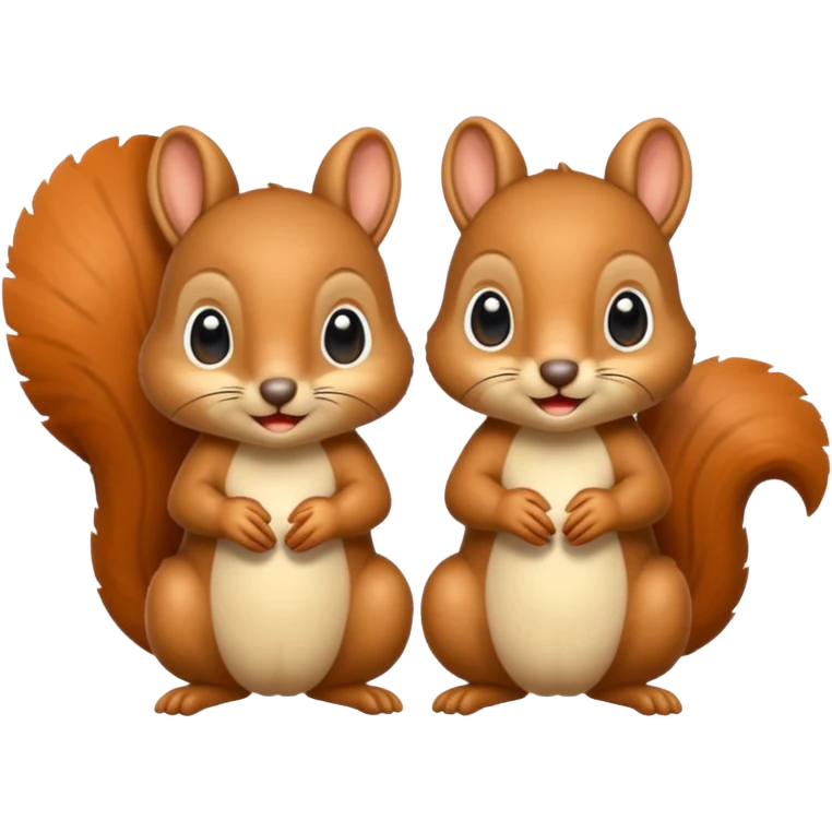 Two baby squirrels  emoji