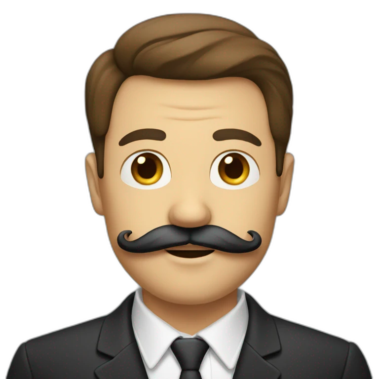Homme avec moustache carré emoji