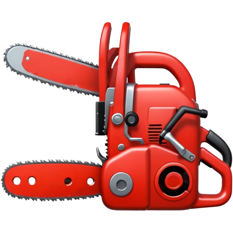 Small chainsaw, horror anime style, cartoon emoji, no background emoji