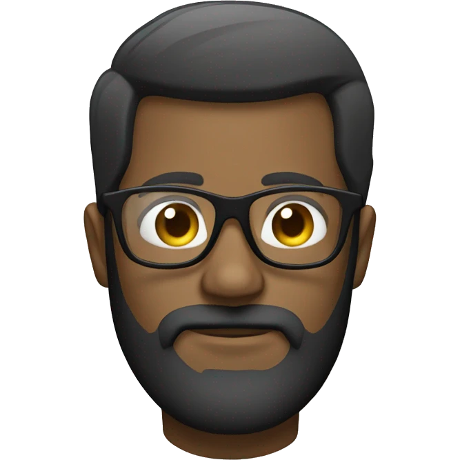 man with beard and transparent glasses emoji
