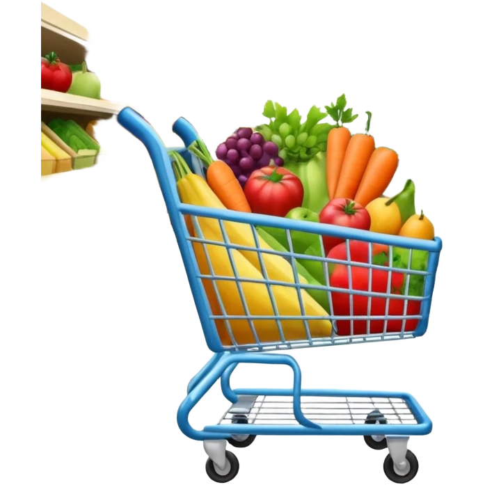 create me an image for a vertical in my super app, Grocery emoji