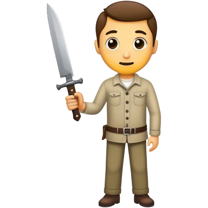 Man holding knife  emoji