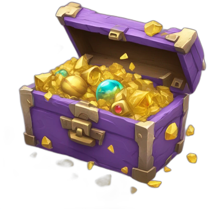 Pokemon Game LootCase Purple Chaotic Color Rich Treasure Legendary Epic Items and Pokemons Inside emoji