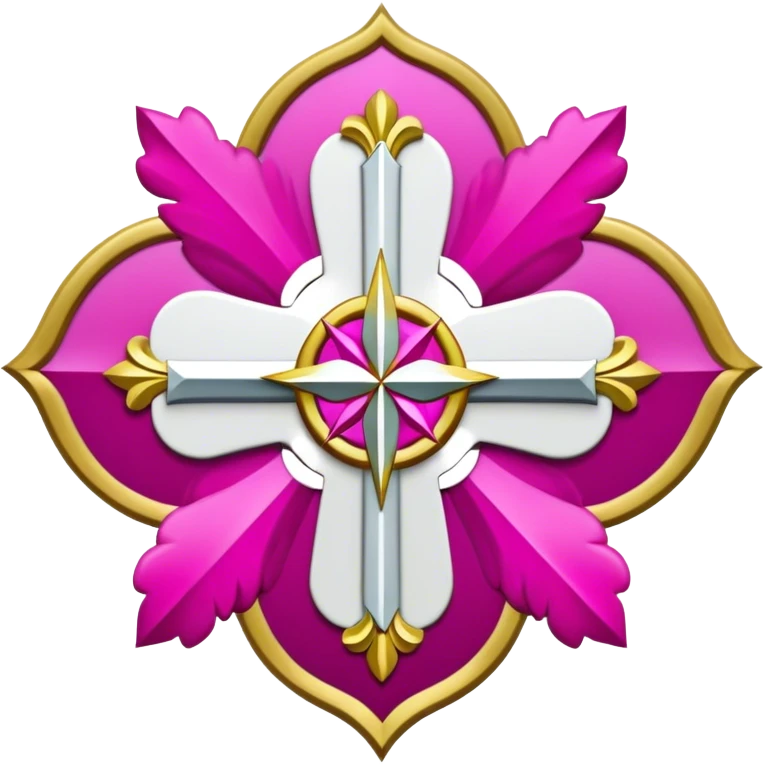 ave maria's emblem with a touch OF MAJENTA emoji