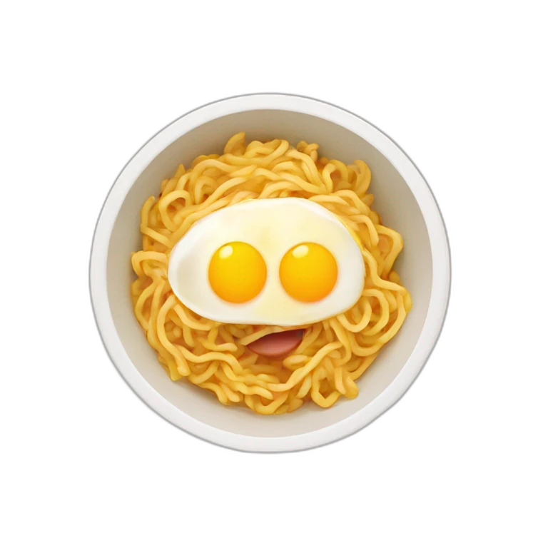 instant noodle with egg emoji