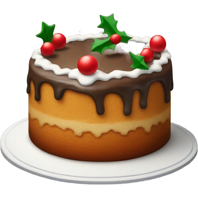 Christmas cake emoji