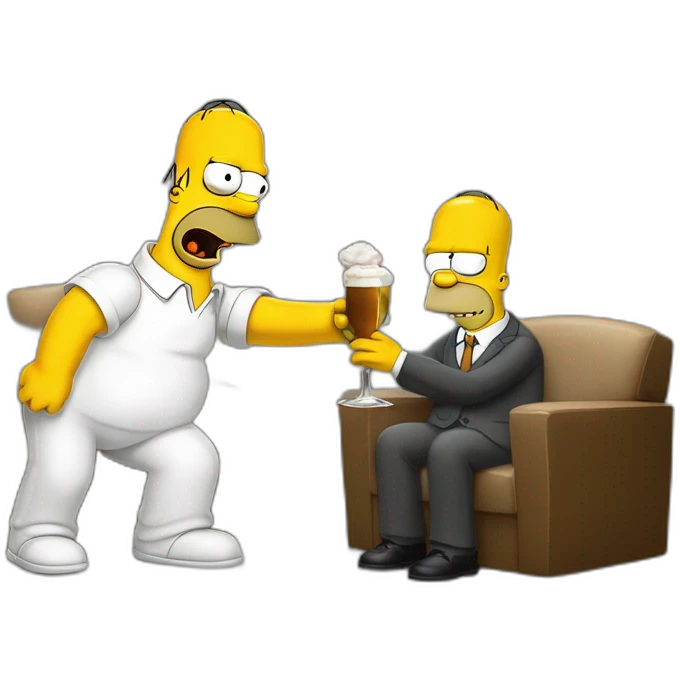 Homer simpson qui fait un doigt d'honneur emoji