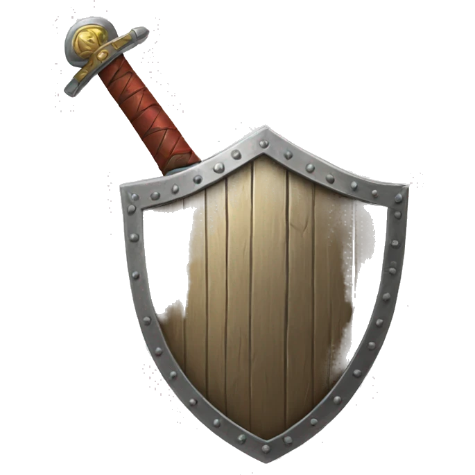 one sword and one shield emoji