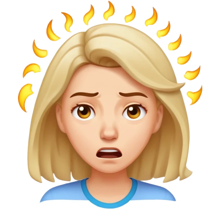 White woman shaking her head in frustration  emoji