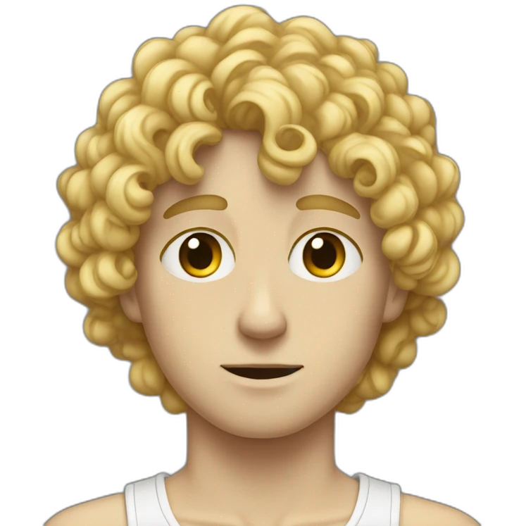 sad blonde curly haired white boy skinny emoji