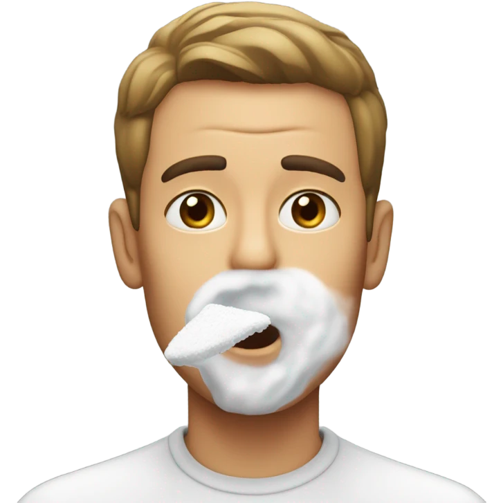 Man sniffing powdered sugar emoji