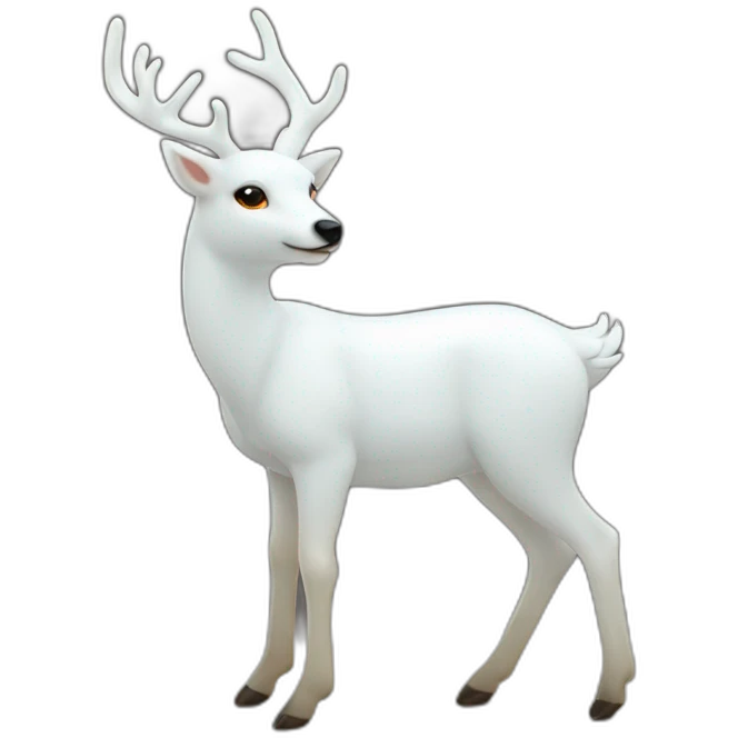 white deer in the flamework emoji