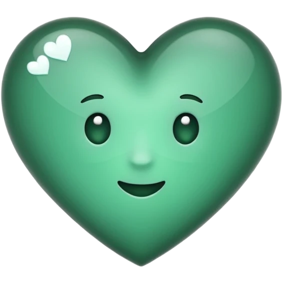 Ein Dunkelgrün Herz emoji