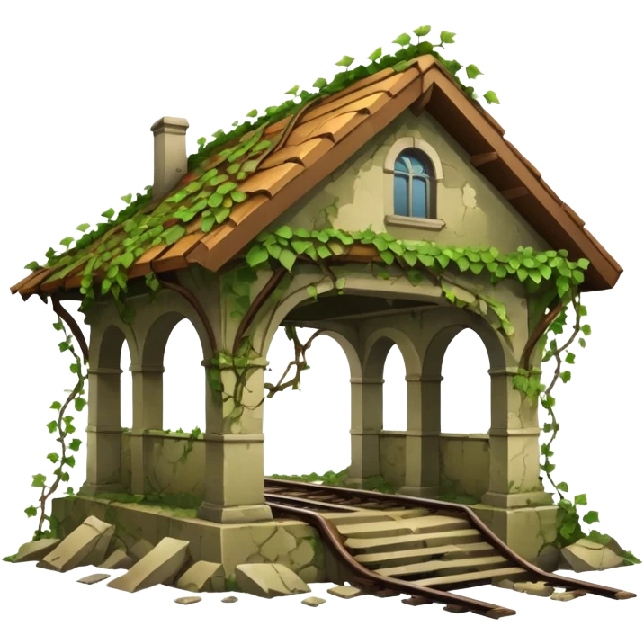 разрушеный вокзал emoji