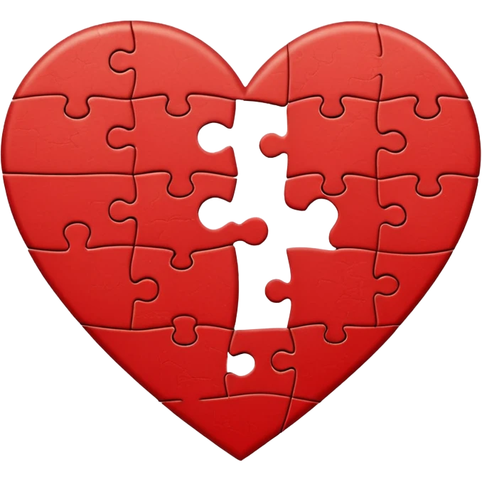 puzzle heart with a missing piece emoji