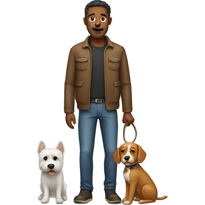 Man with dog emoji
