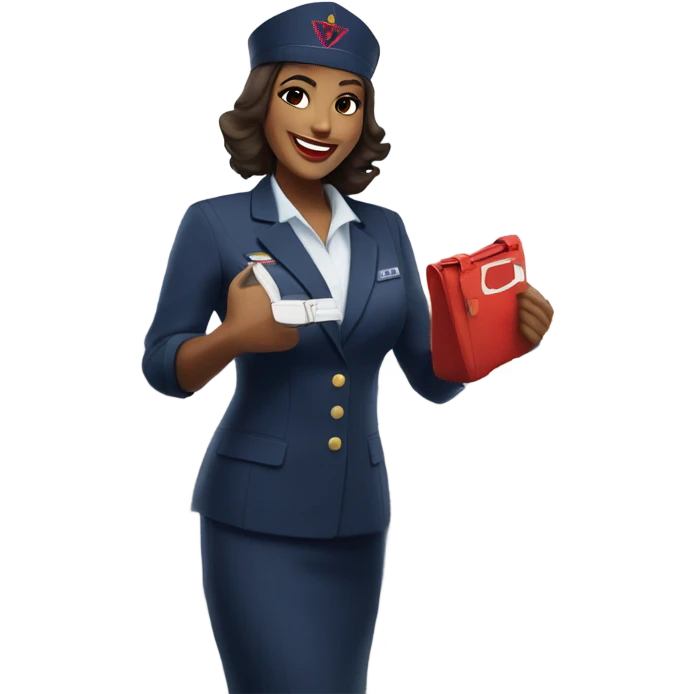 Delta flight attendant emoji