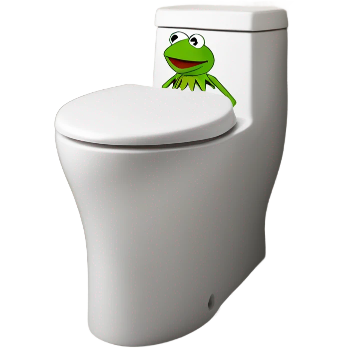 kermit head in toilet emoji