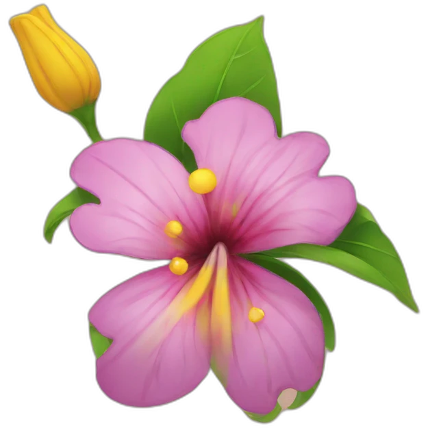 Talking flower emoji