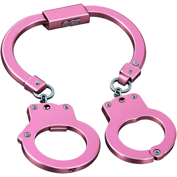 Pink handcuffs emoji