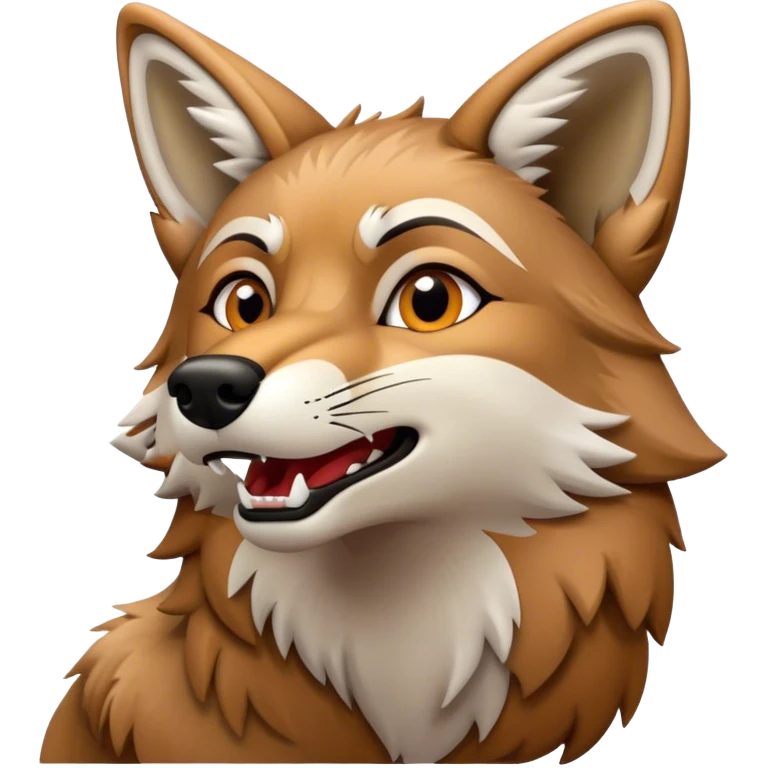 Coyote howls  emoji