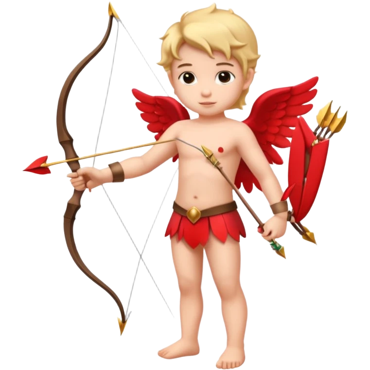 Full body Cupid with a bow emoji