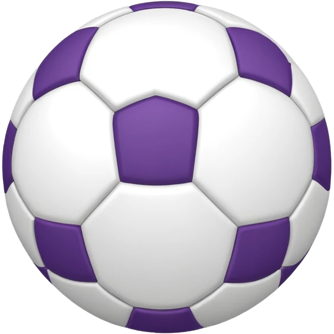 bola de futebol branco e roxa emoji