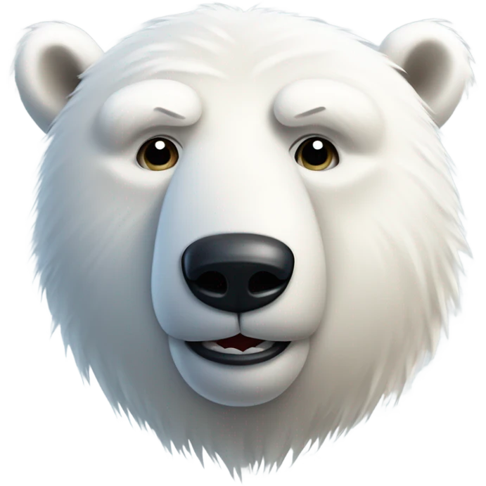 Sweat polar bear emoji