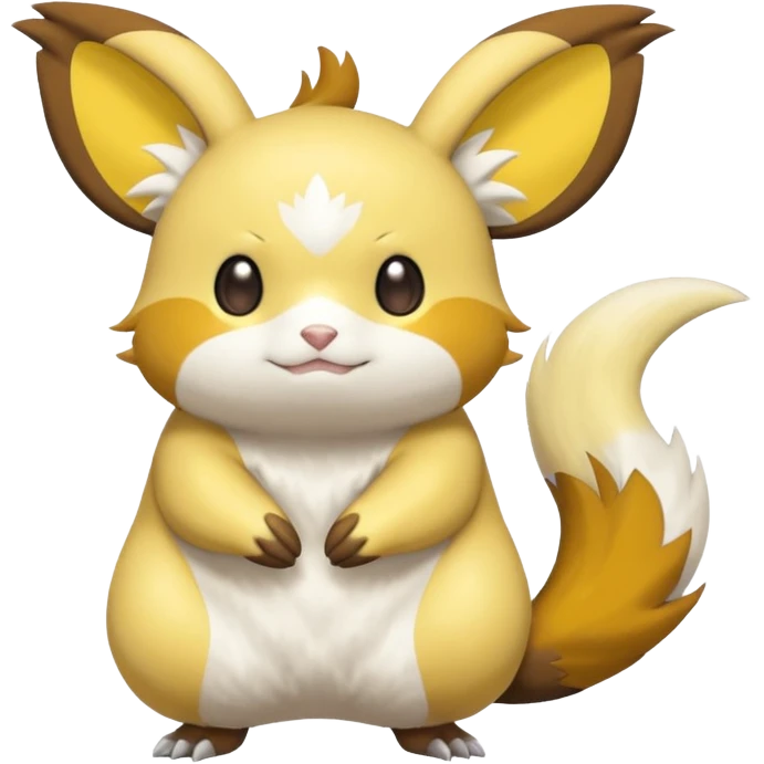 Raichu-Emolga-Pachirisu-Cacomistl-Fakemon-hybrid-creature (full body) emoji
