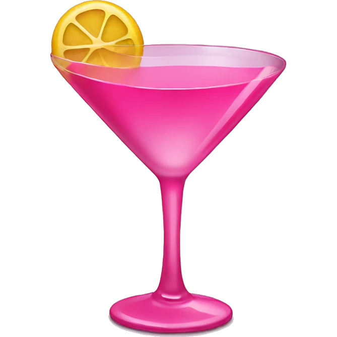 Pink martini glass  emoji