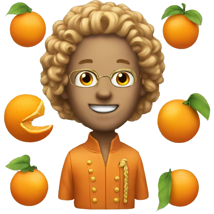 ORANGE WITH JUDGE WIG emoji