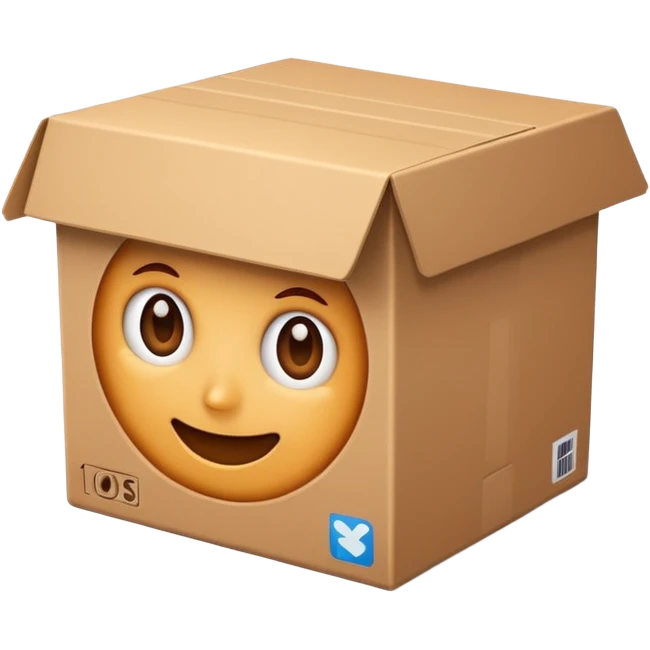 clean cardboard box  emoji